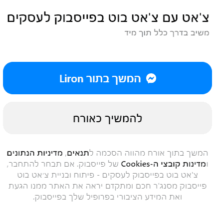 צ'אט בוט באתר